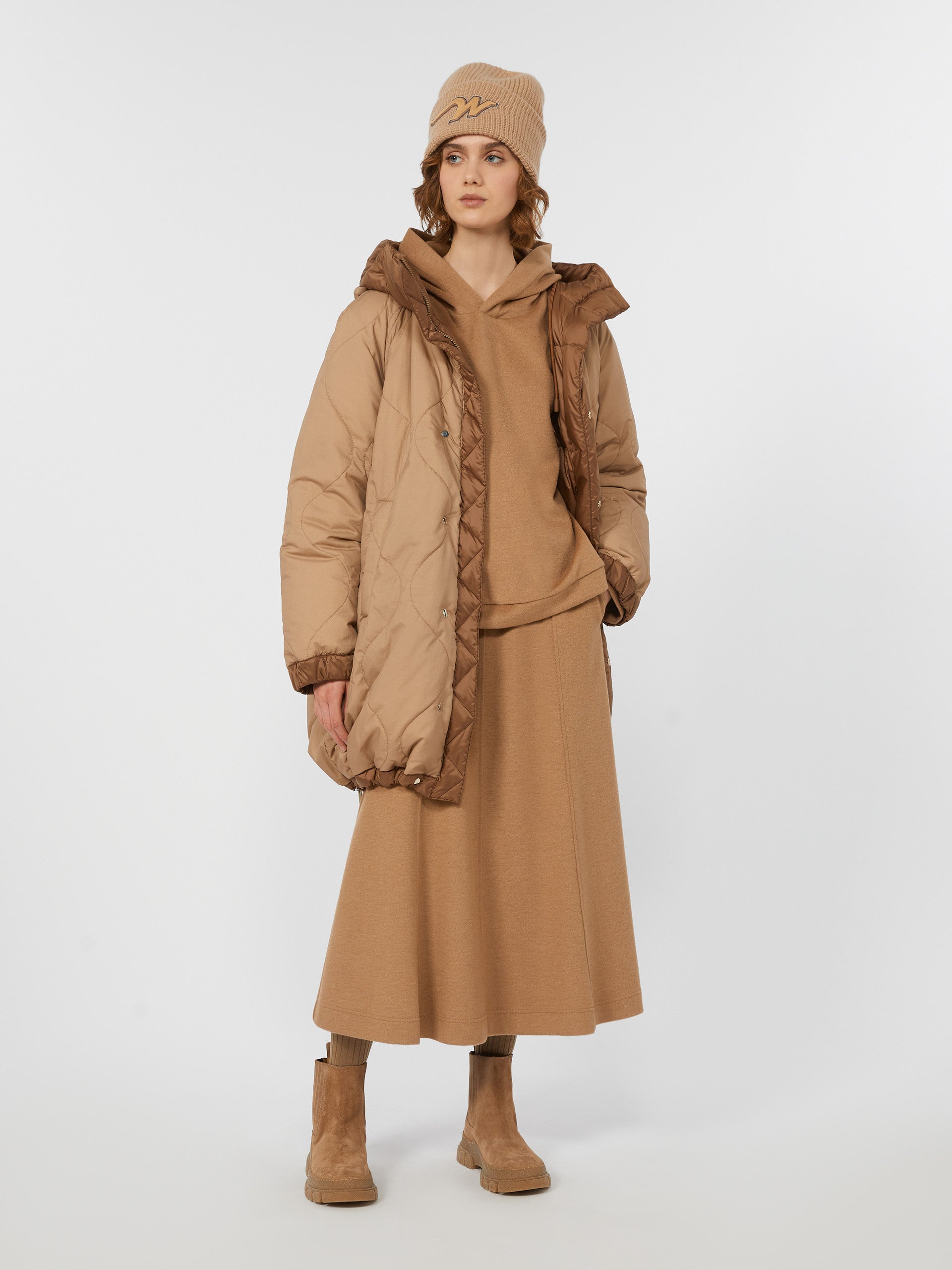 Jersey Drap Sweatshirt for Women - Camel - Max Mara UAE