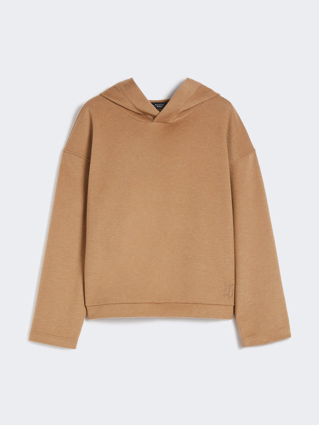 Jersey Drap Sweatshirt for Women - Camel - Max Mara UAE
