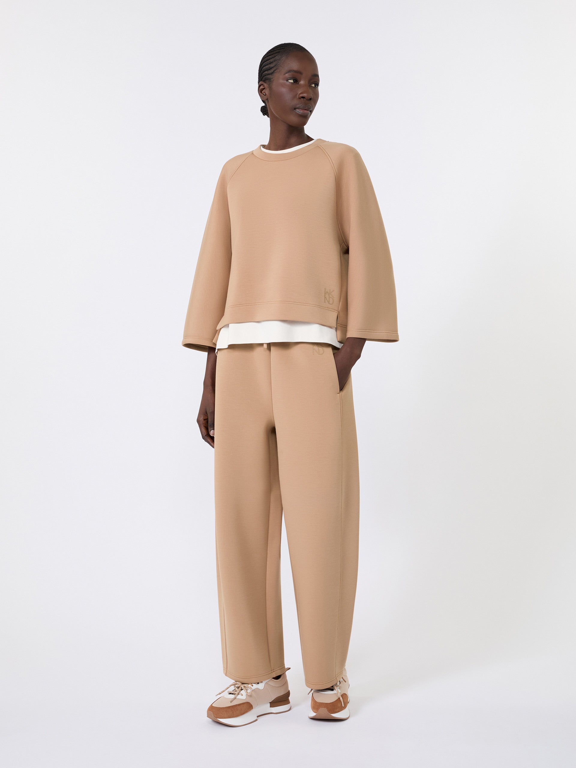 max mara boxy sweatshirt in scuba jersey for women