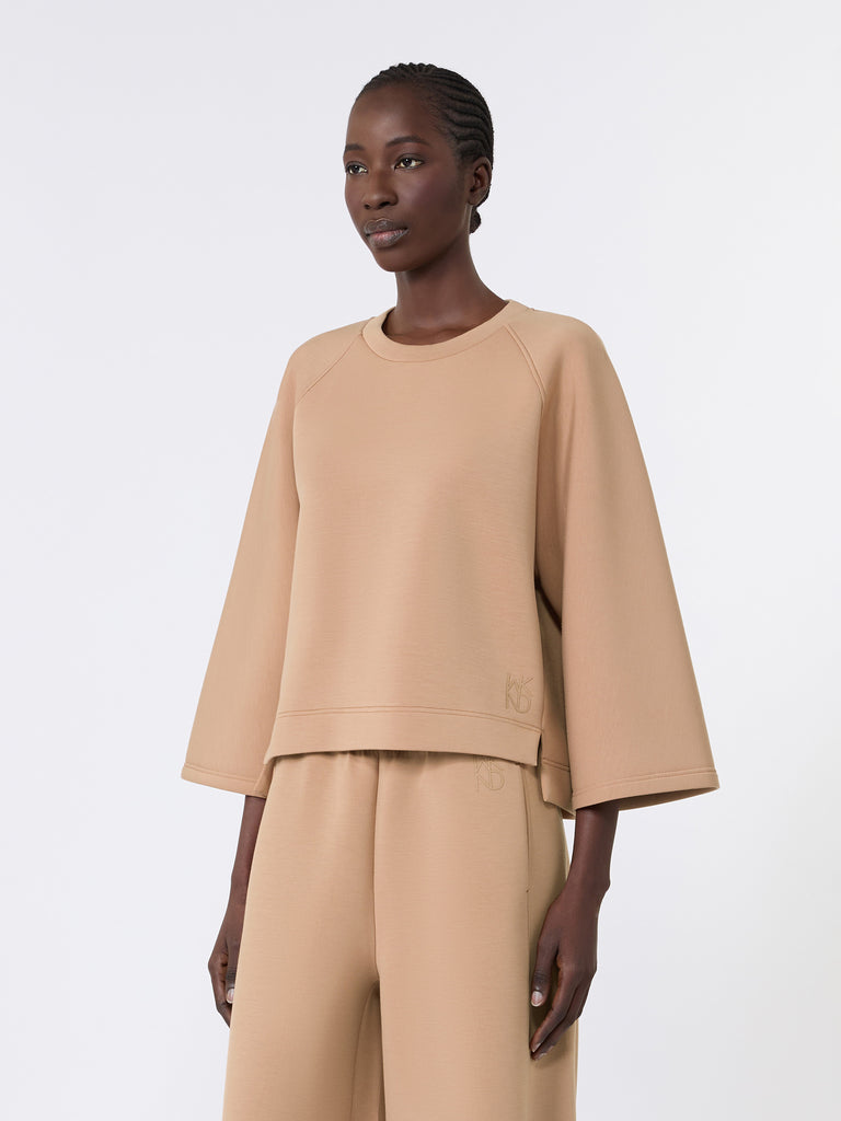 max mara boxy sweatshirt in scuba jersey