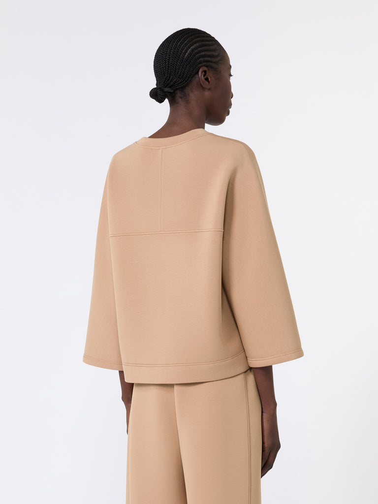max mara boxy sweatshirt in scuba jersey