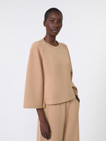 max mara boxy sweatshirt in scuba jersey for women
