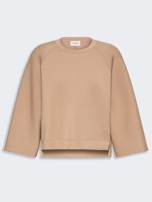 Boxy Sweatshirt In Scuba Jersey for Women - Tobacco - Max Mara UAE