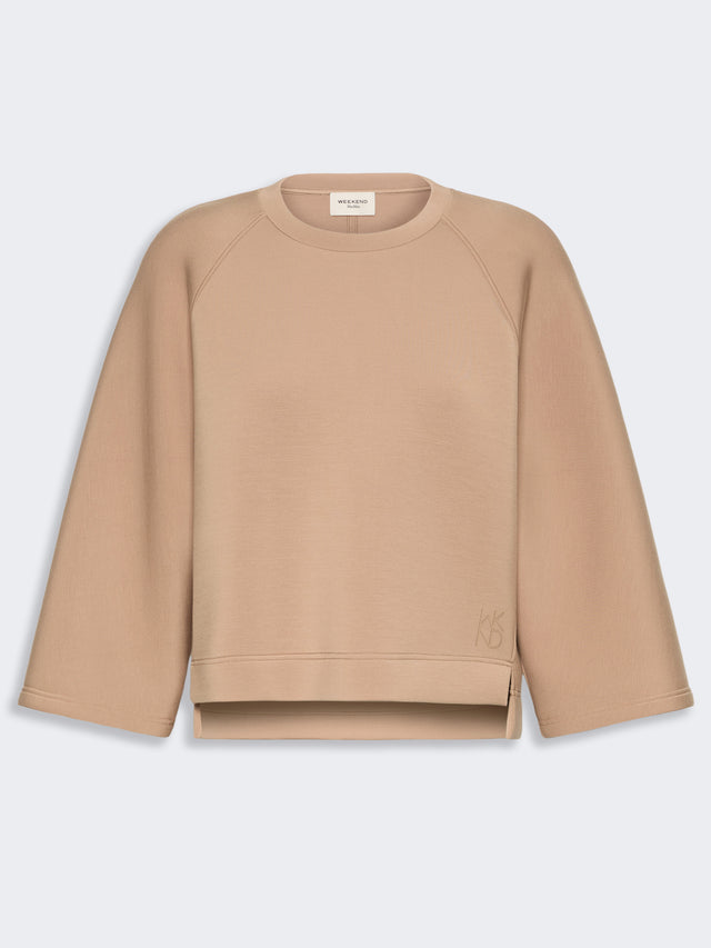 max mara boxy sweatshirt in scuba jersey for women
