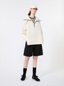 Scuba Jersey Sweatshirt for Women - Ivory - Max Mara UAE