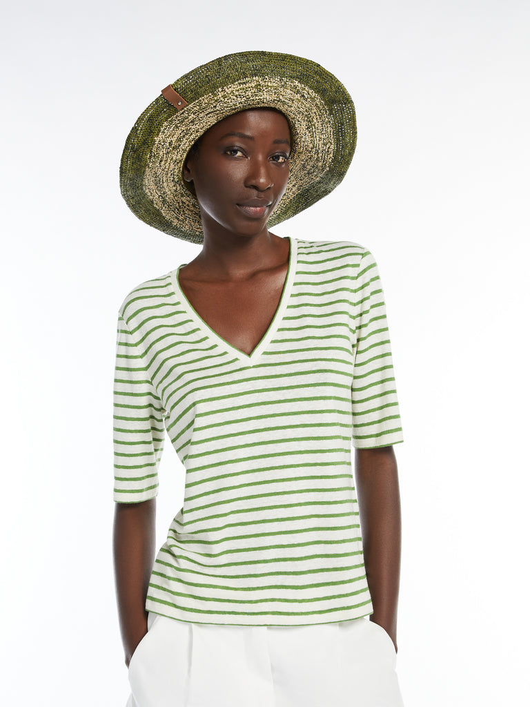 max mara stretch linen jersey t-shirt