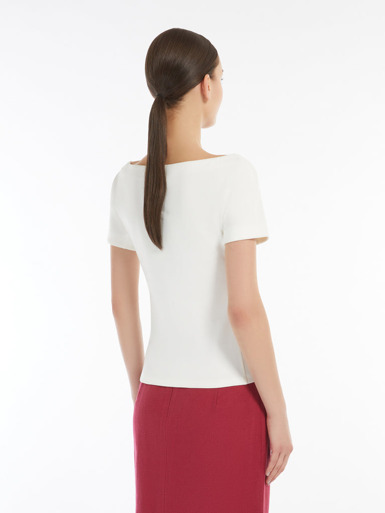 max mara fitted stretch jersey top