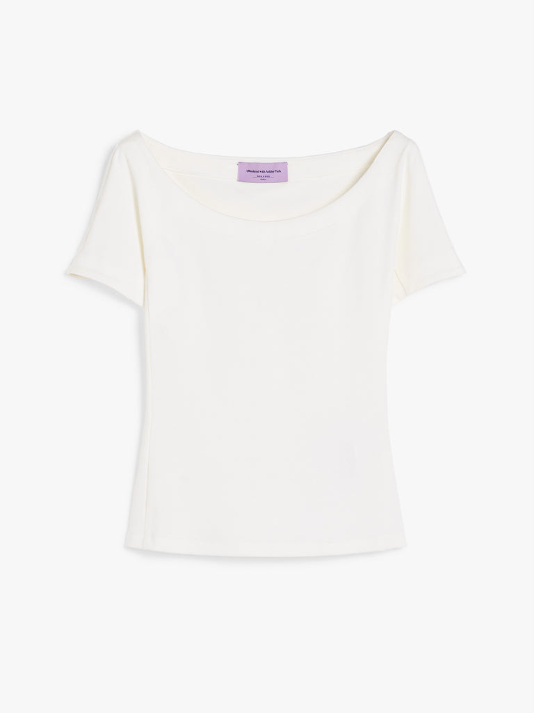 max mara fitted stretch jersey top