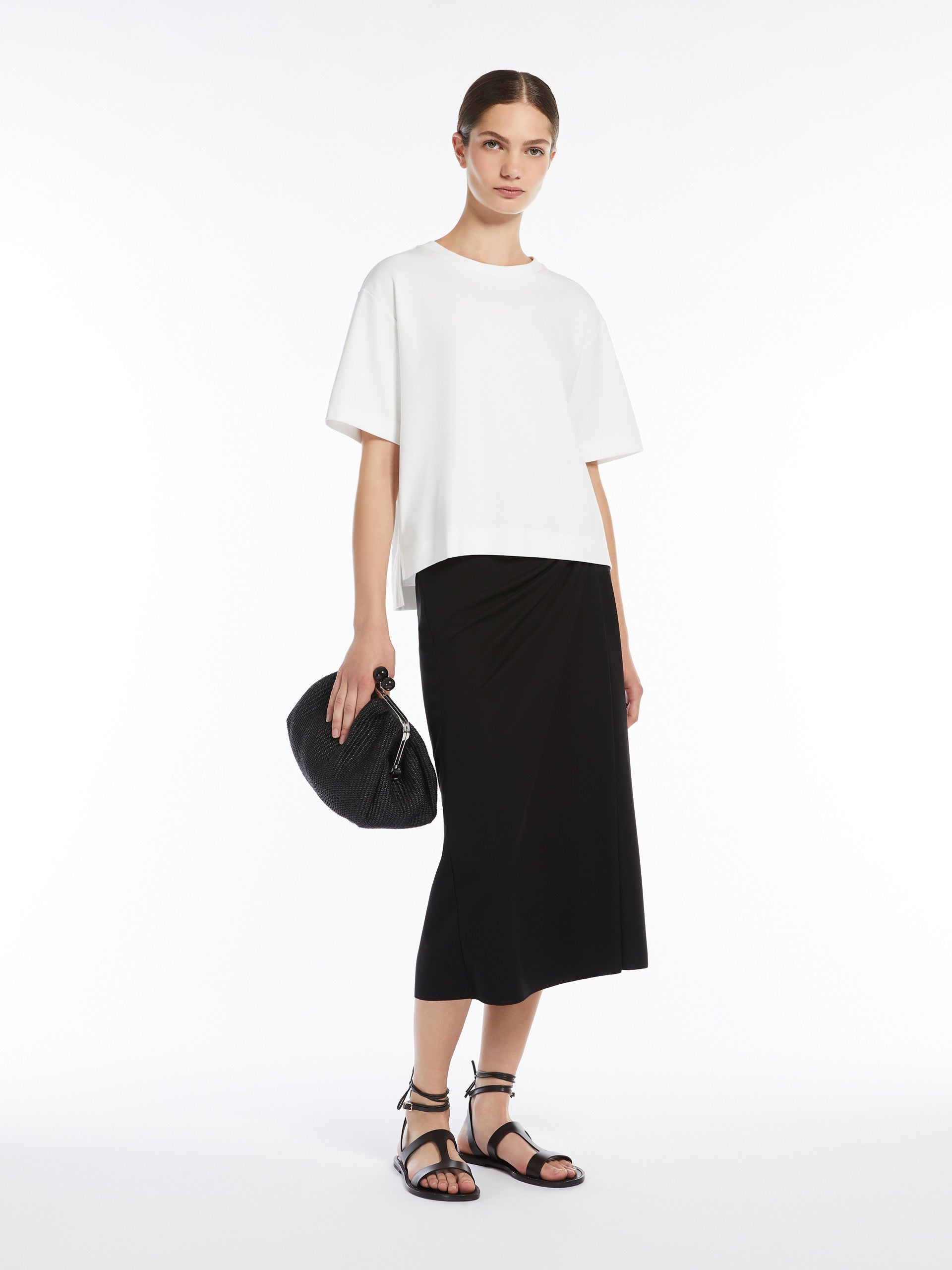 Organic Cotton Jersey T-Shirt for Women - White - Max Mara UAE