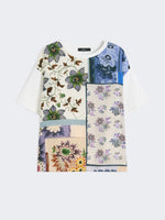 Printed Silk And Stretch Cotton Jersey T-Shirt for Women - Multicolour - Max Mara UAE