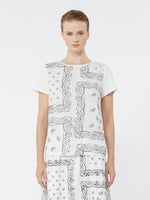 max mara embroidered linen and stretch cotton jersey t-shirt for women