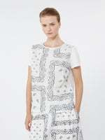 max mara embroidered linen and stretch cotton jersey t-shirt for women