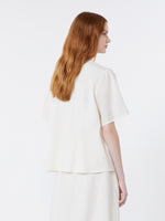 max mara linen canvas and stretch jersey top for women