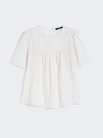 max mara linen canvas and stretch jersey top for women