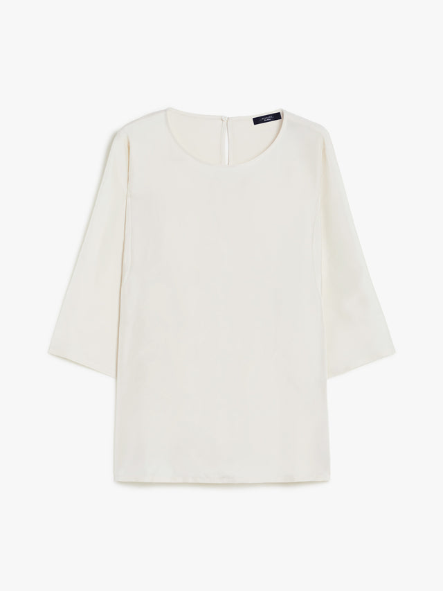 Silk And Jersey Blouse for Women - Ecru - Max Mara UAE
