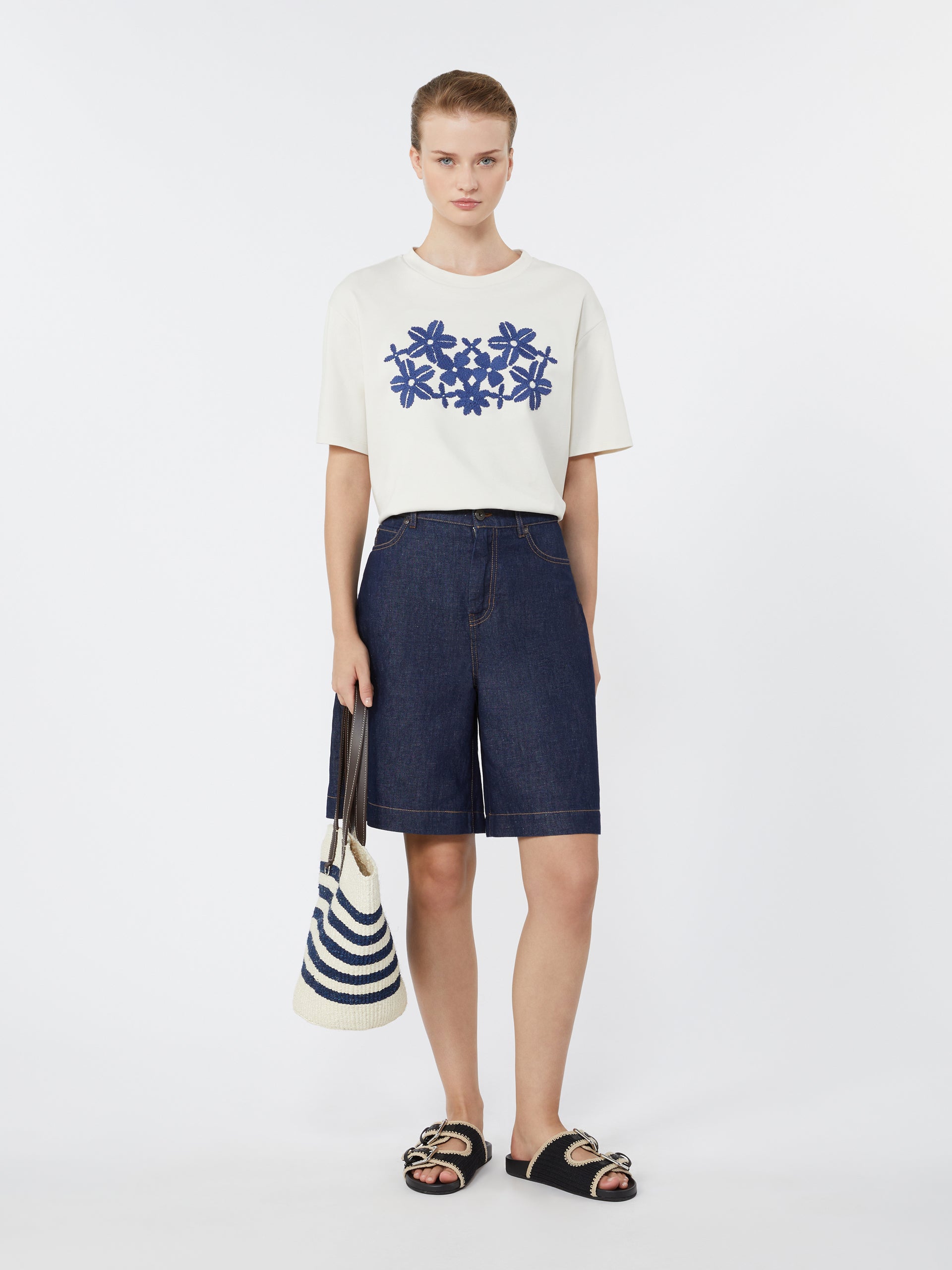 max mara printed cotton jersey t-shirt for women