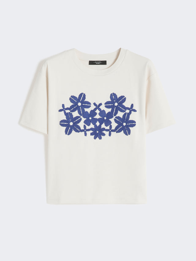 max mara printed cotton jersey t-shirt for women