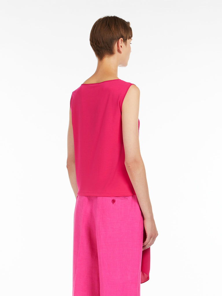 Jersey and crepe top