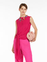 Jersey and crepe top