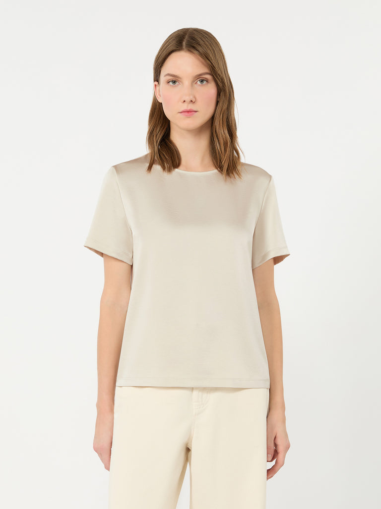 max mara satin crew-neck t-shirt