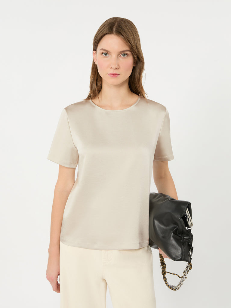 max mara satin crew-neck t-shirt