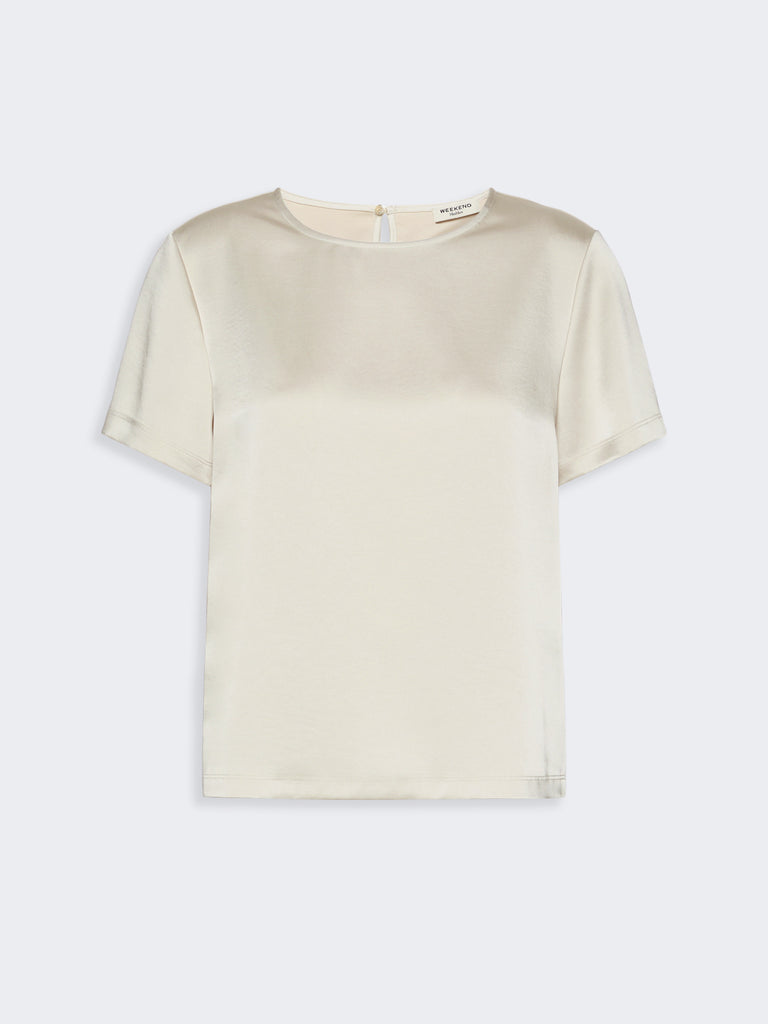 max mara satin crew-neck t-shirt
