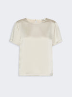 max mara satin crew-neck t-shirt for women