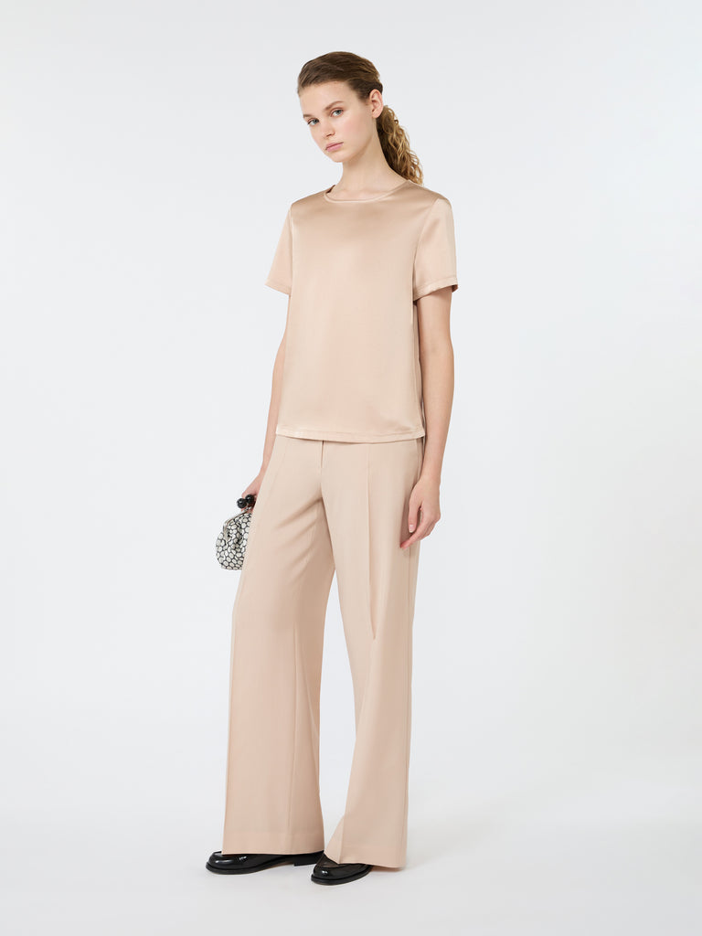 max mara satin crew-neck t-shirt