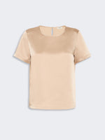 max mara satin crew-neck t-shirt for women