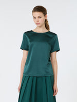 max mara satin crew-neck t-shirt for women
