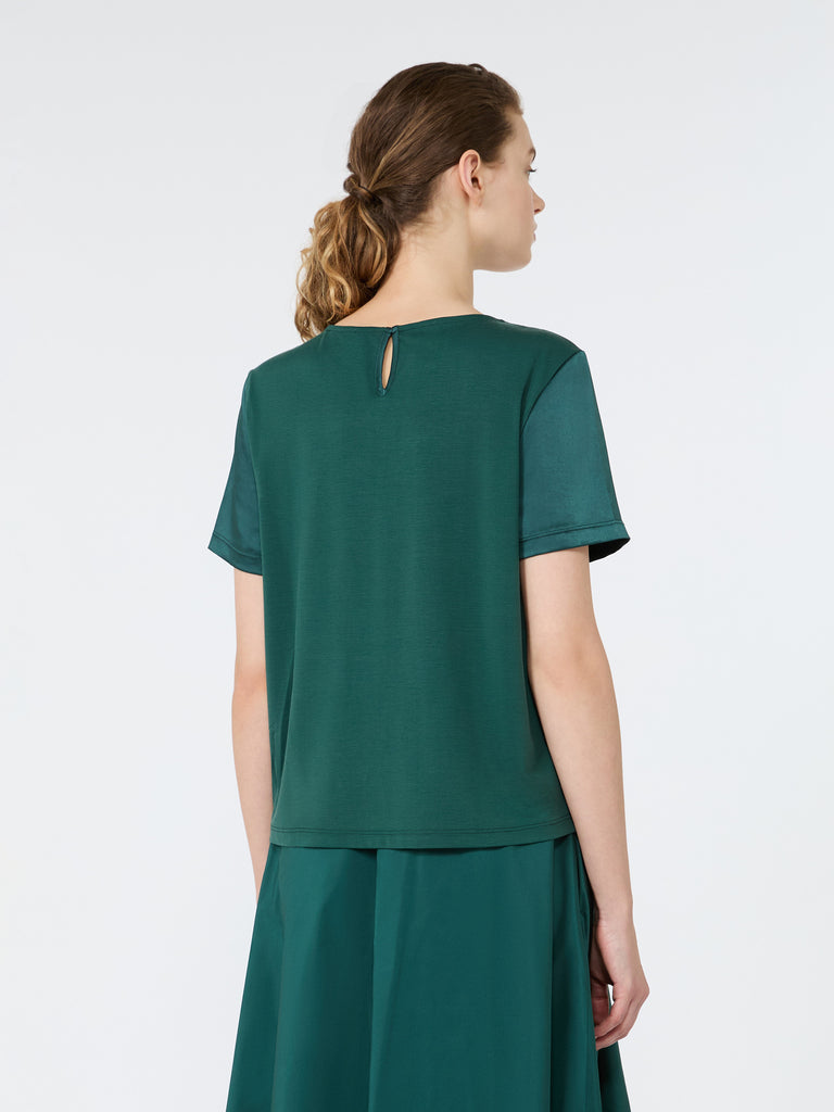max mara satin crew-neck t-shirt