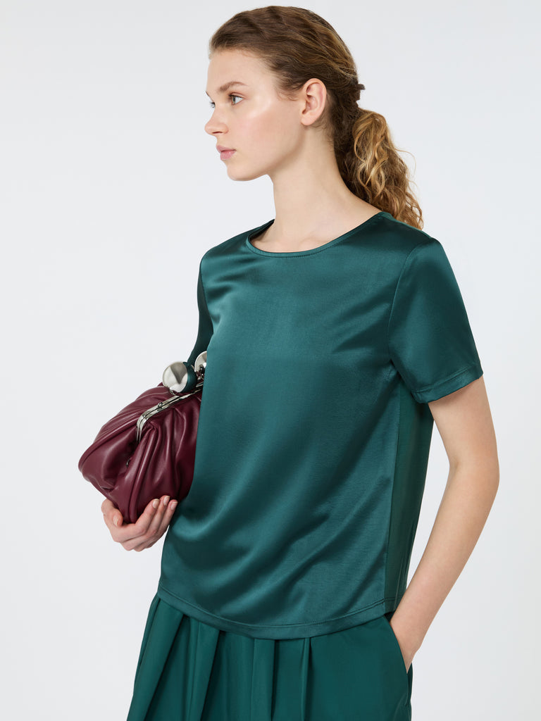 max mara satin crew-neck t-shirt
