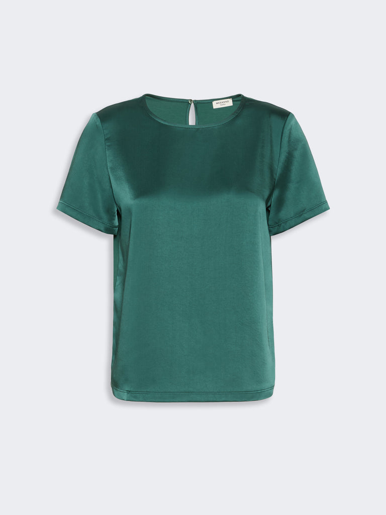 max mara satin crew-neck t-shirt