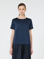 max mara satin crew-neck t-shirt for women