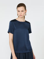 max mara satin crew-neck t-shirt for women