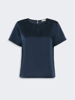 max mara satin crew-neck t-shirt for women