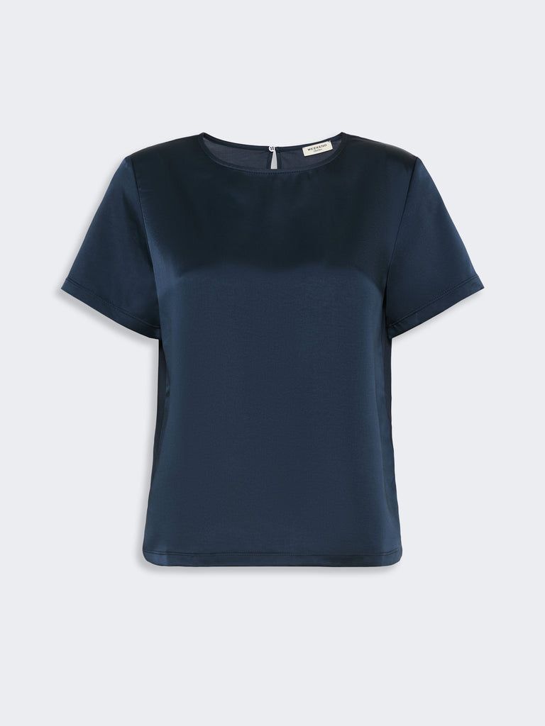 max mara satin crew-neck t-shirt