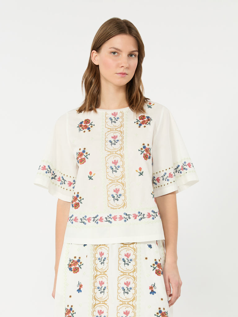 max mara embroidered t-shirt