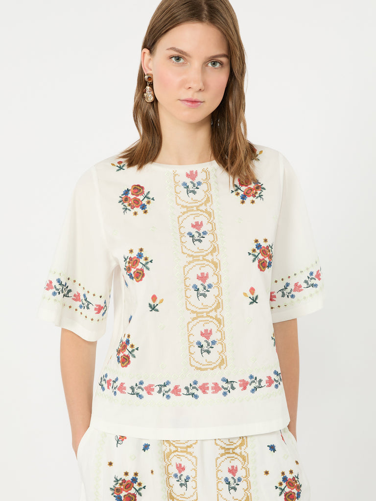 max mara embroidered t-shirt