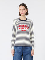 Regular Fit Stretch Jersey T-Shirt for Women - Navy - Max Mara UAE