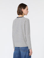Regular Fit Stretch Jersey T-Shirt for Women - Navy - Max Mara UAE