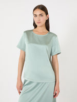 Satin And Jersey T-Shirt for Women - Jade - Max Mara UAE