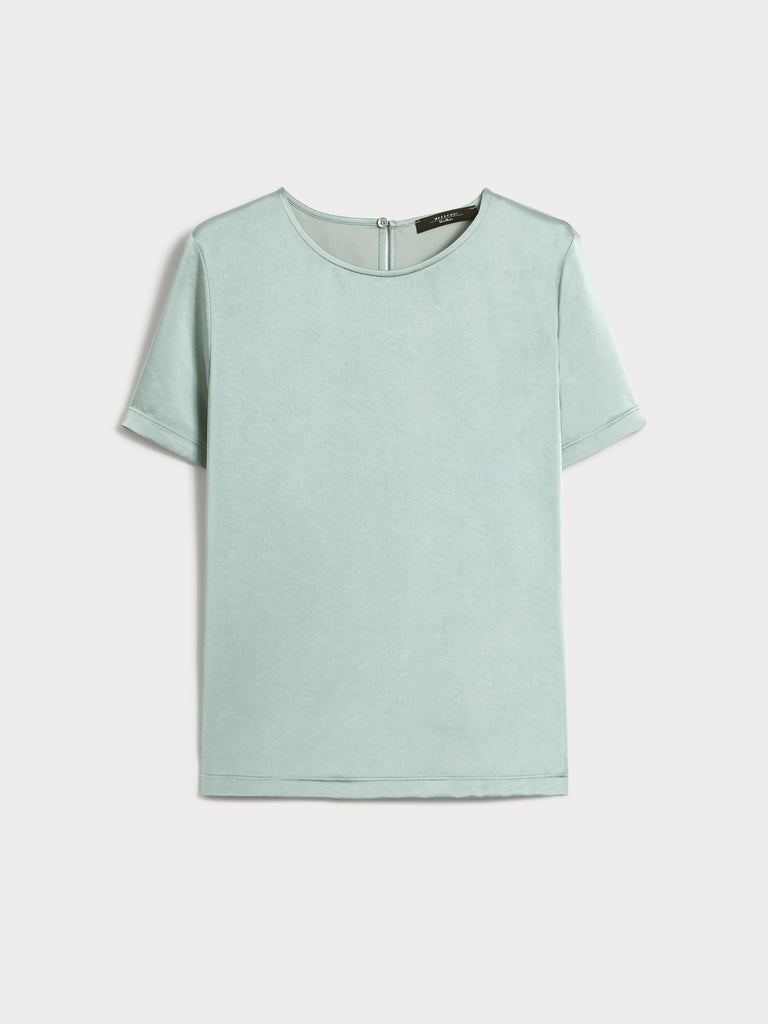 max mara satin and jersey t-shirt