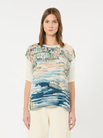 max mara jersey and printed silk t-shirt for women