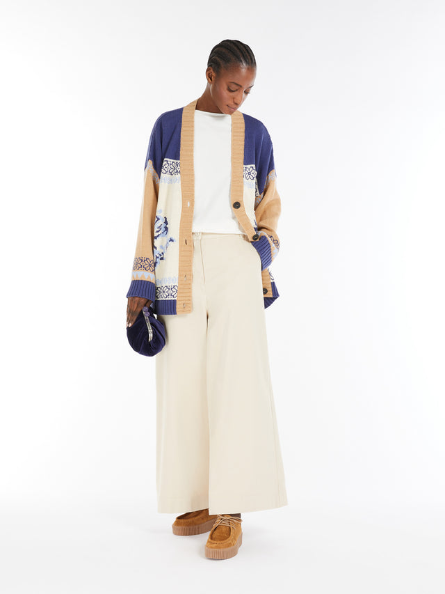Stretch Organic Cotton T-Shirt for Women - White - Max Mara UAE