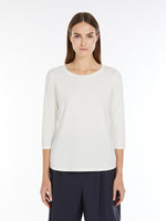 Organic Cotton Jersey T-Shirt for Women - White - Max Mara UAE