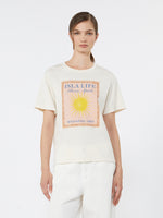 Cotton Jersey T-Shirt for Women - Ecru - Max Mara UAE