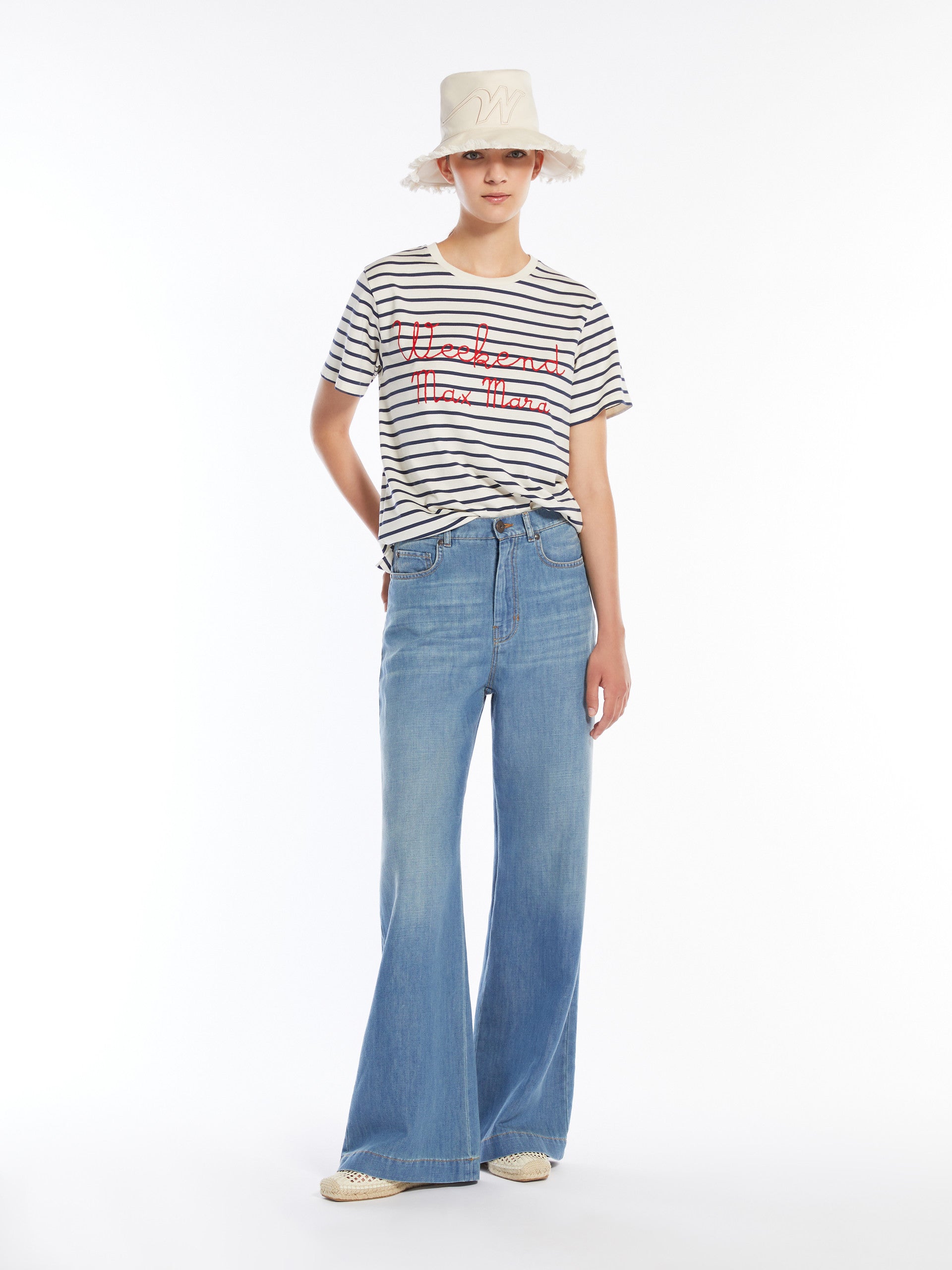 Cotton T-Shirt for Women - Navy - Max Mara UAE