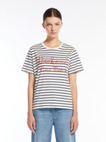 Cotton T-Shirt for Women - Navy - Max Mara UAE