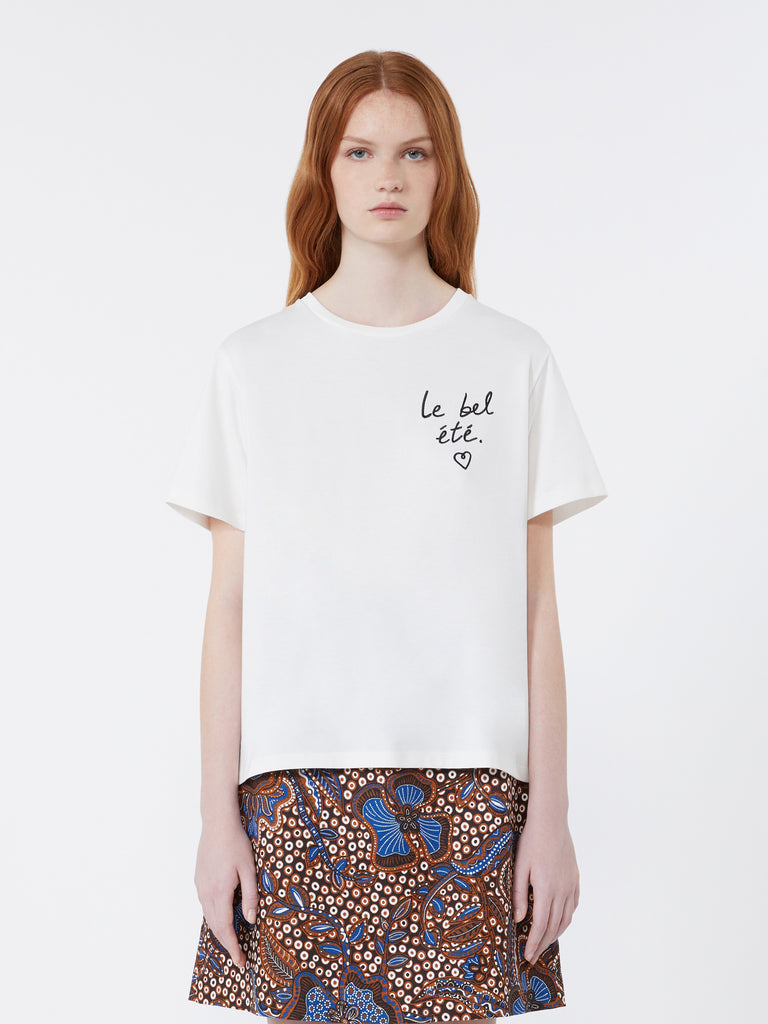 max mara jersey t-shirt with graphics